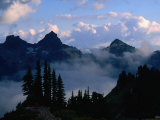 Mist Shrouding the Valleys of the Paradise Area Trails, Mt. Rainier National Park, USA Photographic Print by John Elk III