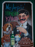 Restaurant Sign, Prague, Czech Republic Photographie par Russell Young