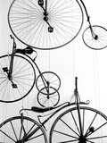 Bicycle Display at Swiss Transport Museum, Lucerne, Switzerland Photographie par Walter Bibikow
