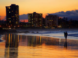 Dusk, Coolangatta, Gold Coast, Queensland, Australia Photographic Print by David Wall