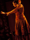 Woman in Flamenco Dress at Feria de Abril, Sevilla, Spain Photographic Print by John & Lisa Merrill