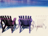 Beach Chairs, Curacao, Caribbean Photographic Print by Michele Westmorland