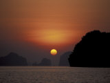 Sunrise Over Ha Long Bay with Karst Hills, Vietnam Photographic Print by Keren Su