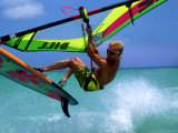 Windsurfing Jumping, Aruba, Caribbean Photographic Print by James Kay