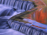 Bond Falls with Fall Color Reflections, Bruce Crossing, Michigan, USA Photographic Print by Claudia Adams