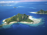 Aerial of Maolo Island, Mamanuca Islands, Fiji Photographic Print by David Wall
