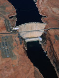 Aerial View of Glen Canyon Dam, Lake Powell, USA Photographic Print by Jim Wark