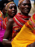 Dancers, El Molo Village, Lake Turkana, Kenya Photographic Print by Tom Cockrem