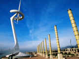 Santiago Calatrava Tower at Montjuich, Barcelona, Spain Photographic Print by Alfredo Maiquez