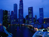 Boat Quay with Singapore's Central Business District, Singapore, Singapore Lámina fotográfica por Glenn Beanland Boat Quay with Singapore's Central Business District, Singapore, Singapore Lámina fotográfica por Glenn Beanland