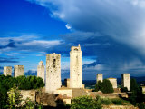 Towers of San Gimignano From Rocca (Town Fortress), San Gimignano, Italy Photographic Print by Martin Moos