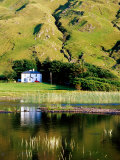 Benbaun Mountain and House Beside Kylemore Lake, Connemara National Park, Connemara, Ireland Photographic Print by Richard Cummins
