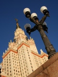 Moscow State University with Lamp-Post in Foreground, Moscow, Russia Photographic Print by Jonathan Smith