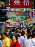 Street Crowd at Mong Kok, Kowloon, China Photographic Print by Greg Elms