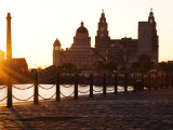 The 'Three Graces' at Sunset, Liverpool, United Kingdom Photographic Print by Glenn Beanland