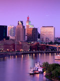 Overhead of Mississippi River and City Skyline at Dusk, St. Paul, United States of America Photographic Print by Richard Cummins