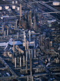 Aerial of Oil Refinery, Alton, USA Photographie par Jim Wark