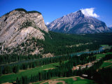 High Angle View of Banff Springs Golf Course, Banff National Park, Canada Photographie par Philip Smith