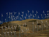 Rows of Wind Turbines on Hill, USA Photographic Print by Johnson Dennis