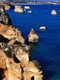 Coastline, Rock Formations, Lagos, Portugal Photographic Print by John Banagan