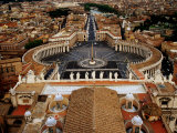 Piazza San Pietro From St. Peter Cathedral's Dome, Rome, Italy Photographic Print by Witold Skrypczak