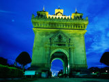 Patuxai Under Evening Sky, Vientiane, Laos Photographic Print by Jerry Galea