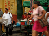 People on Street in City Centre, San Salvador, El Salvador Photographic Print by Anthony Plummer