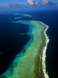 Aerial of Barrier Atoll, Micronesia Photographic Print by John Elk III