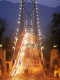 Lion's Gate Bridge Early Evening, Stanley Park, Vancouver, Canada Photographic Print by Lawrence Worcester