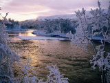 Snowy Riverscape, Vindelfjallen Nr, Umea, Sweden Photographic Print by Christer Fredriksson