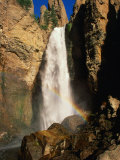 Rainbow Over Tower Falls, Yellowstone National Park, USA Photographic Print by Carol Polich