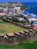 Castillo San Felipe Del Morro Overlooking Coastline, San Juan, Puerto Rico Photographic Print by John Elk III