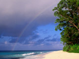 Rainbow Over Sea and Island, Seychelles Photographic Print by Ralph Lee Hopkins