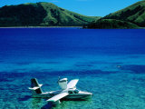 Seaplane in Water Between Yasawa and Sawa-I-Lau Islands, Fiji Photographie par Mark Daffey