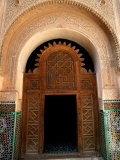 Intricate Wood and Stucco Work at Ali Ben Youssef Medersa, Marrakesh, Morocco Photographic Print by Doug McKinlay