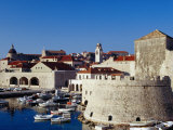 Old Fort Overlooking Marina, Dubrovnik, Croatia Photographic Print by Richard Nebesky