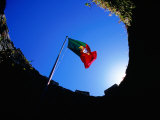 Portuguese Flag Inside Castelo Dos Mouros, Sintra, Portugal Photographic Print by Martin Lladó