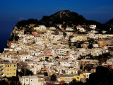 Pastel Coloured Houses on Island, Capri, Italy Photographic Print by Pershouse Craig