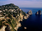 Rocky Coastline and Isola Faraglioni Offshore Rocks from Gardens of Augustus, Capri, Italy Photographic Print by Pershouse Craig