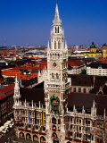 Overhead of Neo-Gothic Neues Rathaus (New Town Hall), Munich, Germany Photographic Print by Krzysztof Dydynski