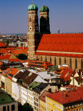 Overhead of Historic Quarter and 15th-Century Frauenkirche (Church of Our Lady), Munich, Germany Photographic Print by Krzysztof Dydynski