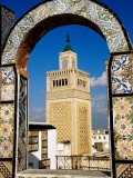 Minaret, Mosque of Sidi Ben Arous, Tunis, Tunisia Photographie par Pershouse Craig
