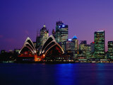 Opera House and City Skyline at Dusk, Sydney, Australia Photographic Print by Richard I'Anson