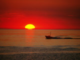 Waterskier at Sunset, Tylosand, Halmstad, Sweden Photographic Print by Christer Fredriksson