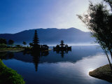 Ulun Danu Bratan Temple, Reflected in Lake Bratan, Early Morning, Indonesia Photographic Print by Richard I'Anson