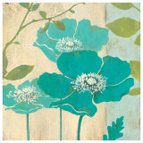 Modern Blue Poppy Poster von Stefania Ferri