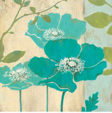 Modern Blue Poppy Plakat af Stefania Ferri