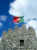 Portuguese Flag on Tower of Castelo dos Mouros, Portugal Photographic Print by John & Lisa Merrill