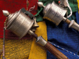 Prayer Wheels and Flags, Lhasa, Tibet Photographie par Keren Su