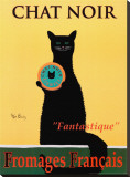 Chat Noir Stretched Canvas Print by Ken Bailey